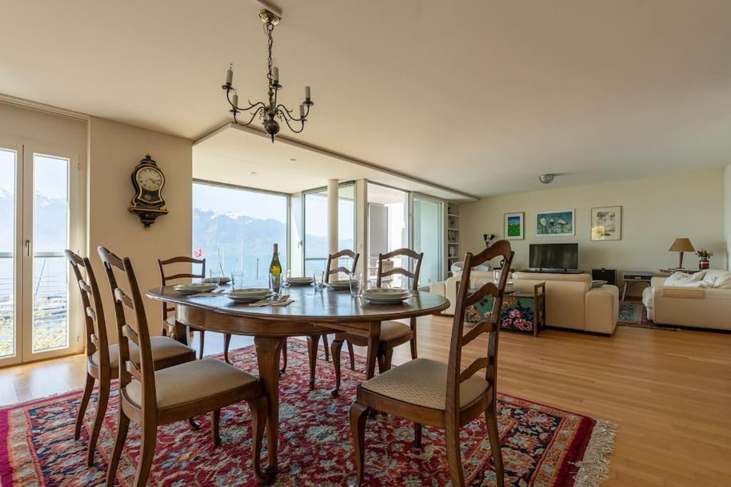 Lakeside-Apartment-1 Grand Appartement Familial Avec Terrasses Et Vue Panoramique Vevey Eksteriør billede