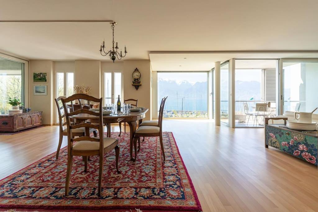 Lakeside-Apartment-1 Grand Appartement Familial Avec Terrasses Et Vue Panoramique Vevey Eksteriør billede