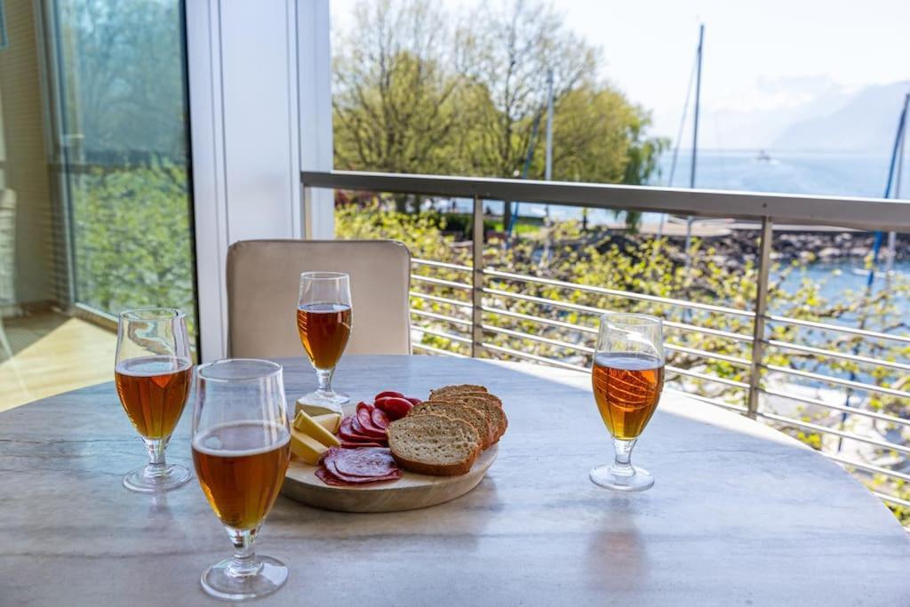 Lakeside-Apartment-1 Grand Appartement Familial Avec Terrasses Et Vue Panoramique Vevey Eksteriør billede